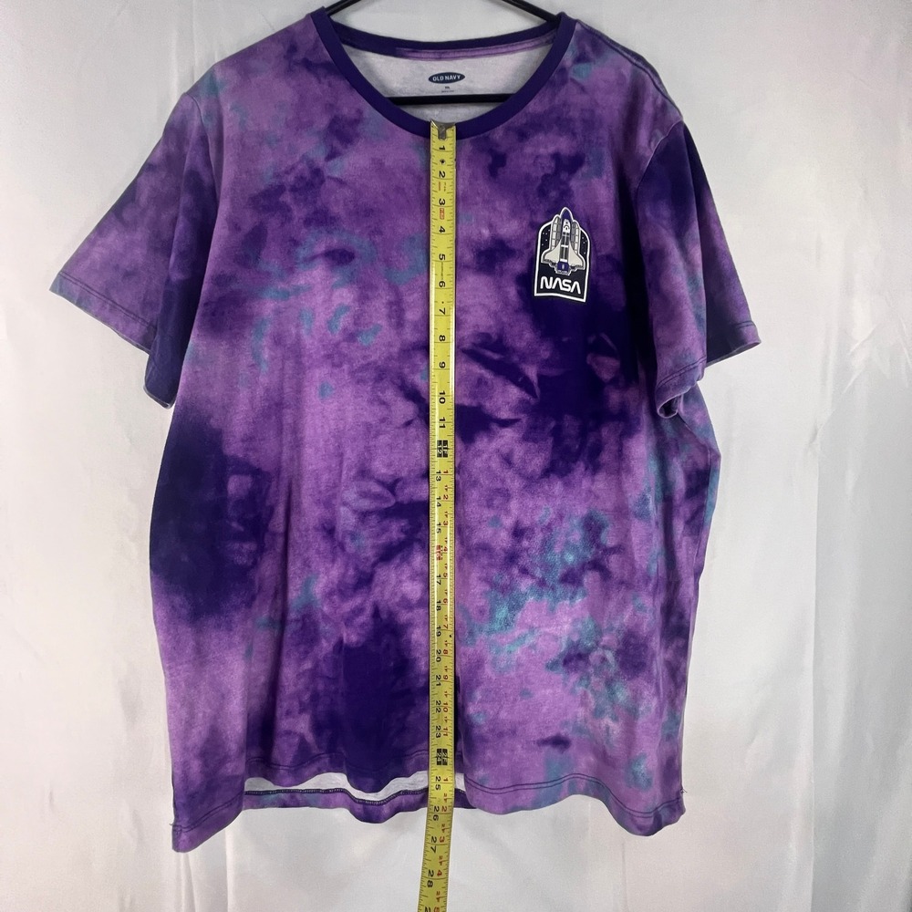Old Navy NASA Space Shuttle Tie Dye T-Shirt Purple XXL Mens USA Graphic Tee - Picture 3 of 7